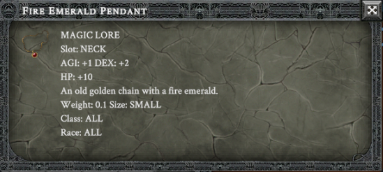 FIRE EMERALD PENDANT item card